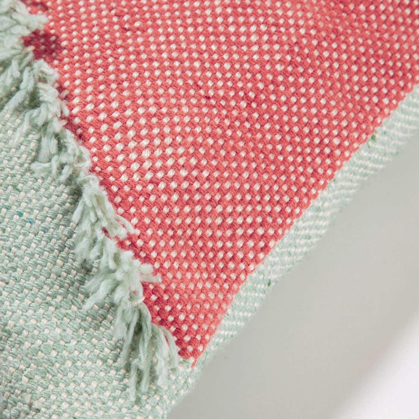 098037 Чехол для подушки PET зеленый с бахромой La Forma Dalila  - Вид №1