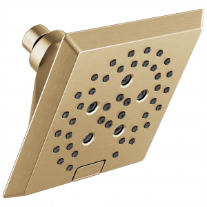 52664-CZ H2Okinetic® Современная угловая душевая лейка Raincan с 5 настройками Delta Faucet Universal Showering Шампанское бронза