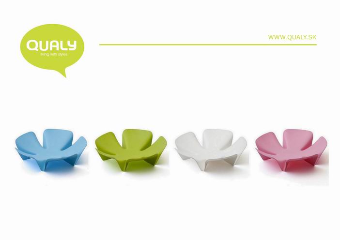 Ваза для фруктов зеленая Flower QUALY - 00-3869545 Зеленый  - Вид №3