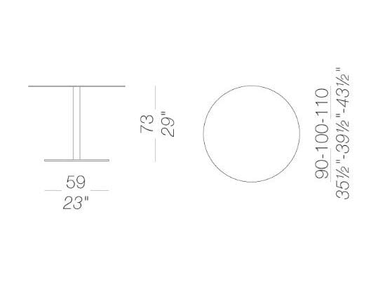 Круглый садовый стол HPL Lapalma RONDÒ OUTDOOR ARCH-00032978 - Вид №2