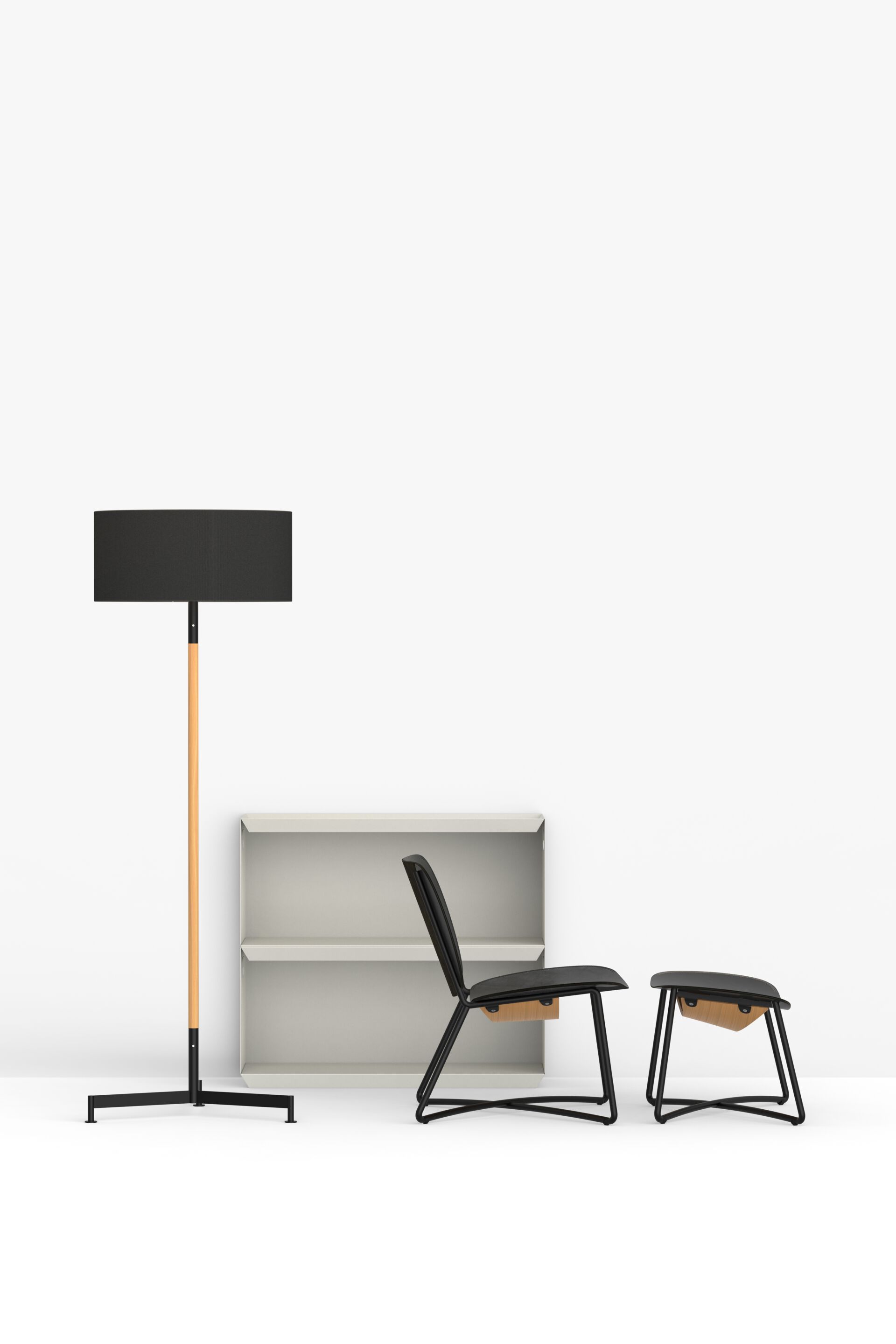 Напольная лампа из ткани и ясеня FUNCTIONALS STOKLAMP ARCH-00089447 - Вид №8