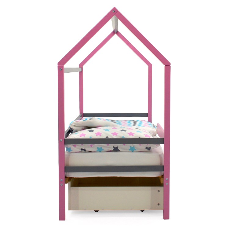 Кровать-домик детская лаванда-графит Svogen БЕЛЬМАРКО  00-3833074 Розовый Santreyd  - Вид №5