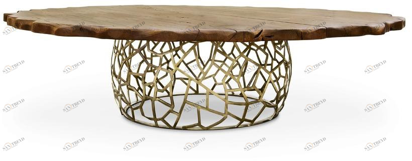 BRABBU Круглый деревянный стол sun-id-1407132