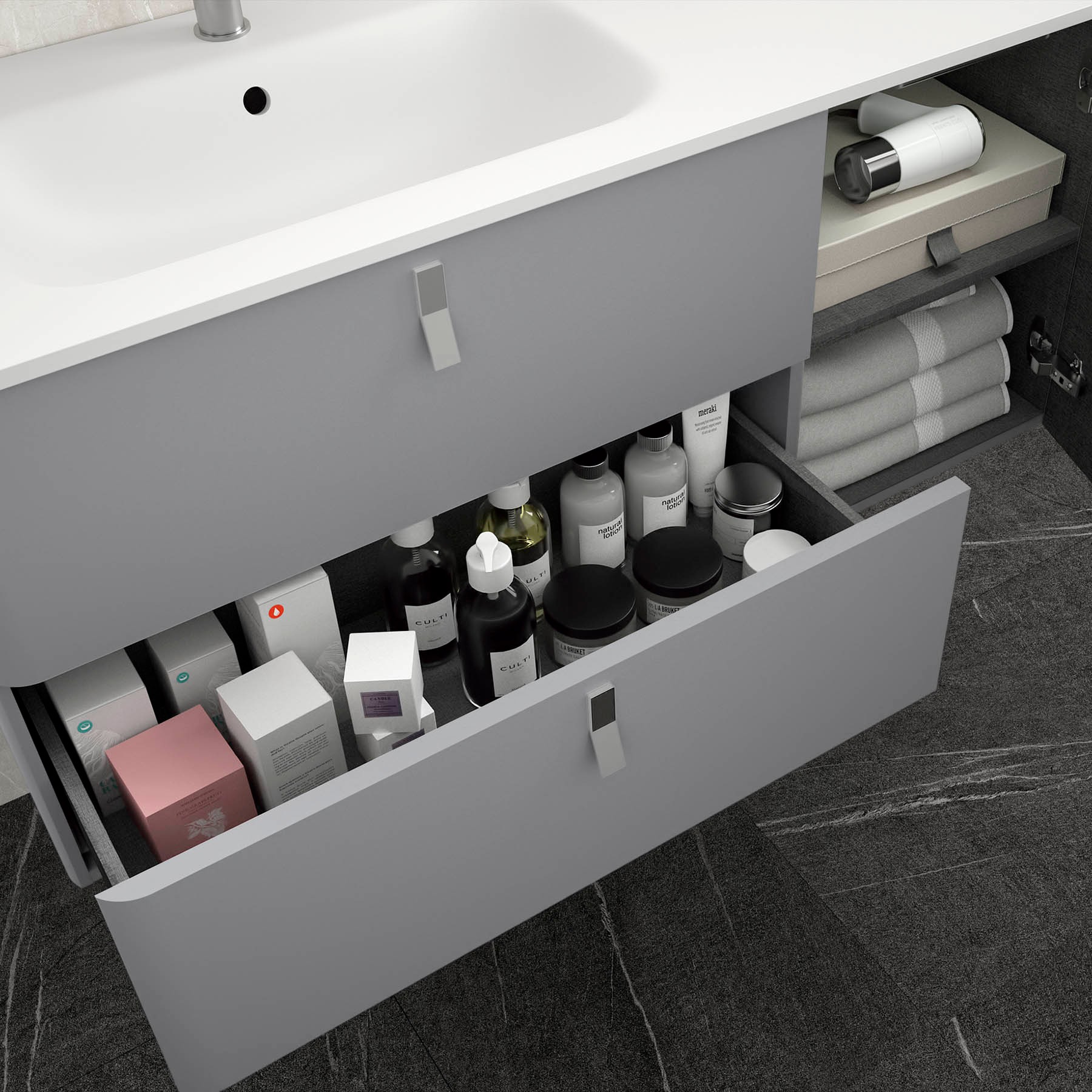 24632 SALGAR Мебель для умывальника UNIIQ 1200 правая HUMO Хумо  - Вид №4