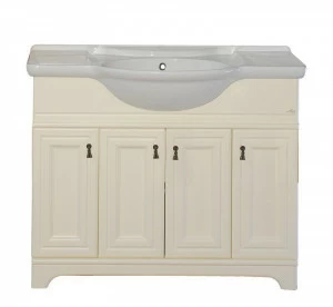 Тумба Лувр-105 слоновая кость с раков. Дрея Лагуна 105 см