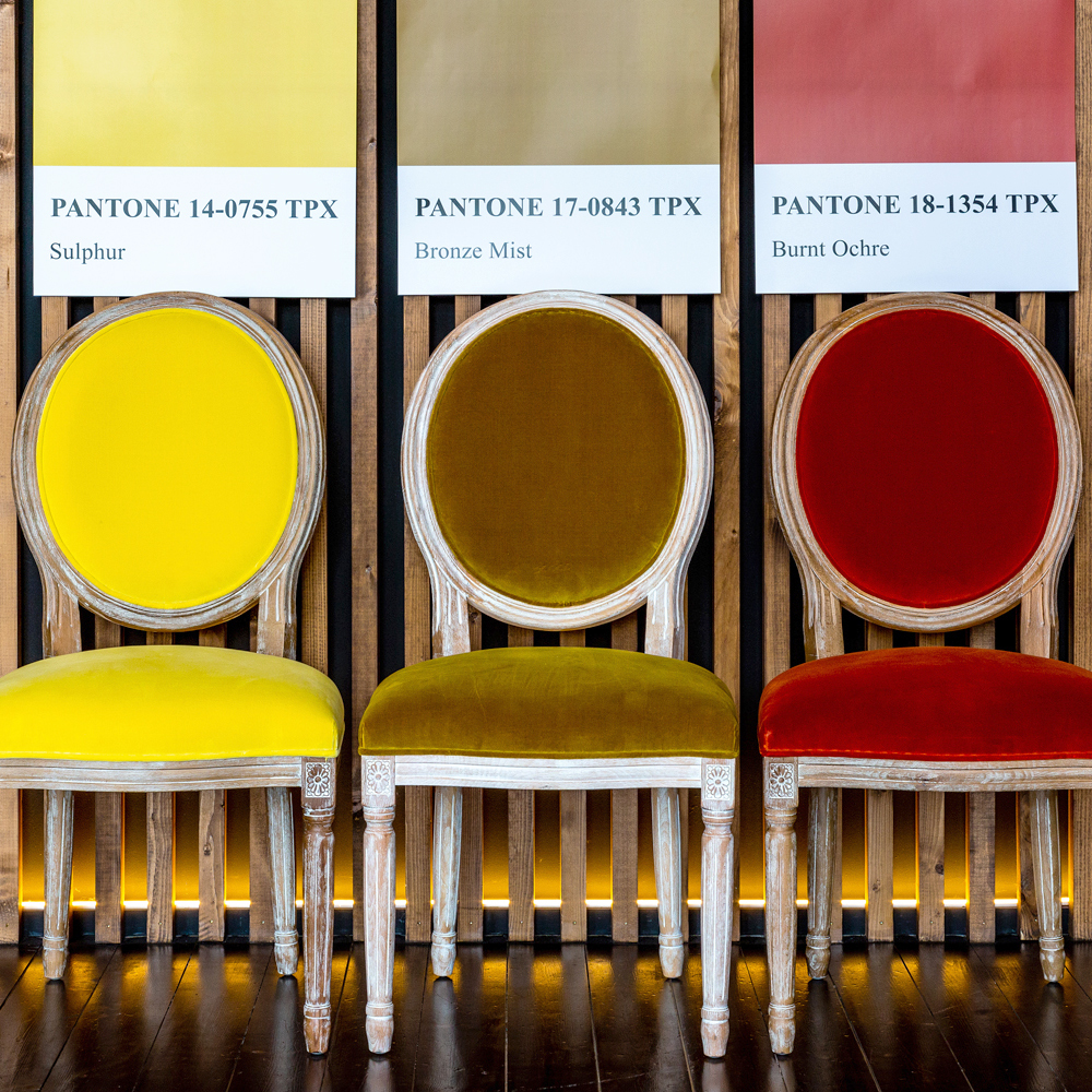 3113008 Стул «Луи / Оранжевое солнце» (бархат, лесной орех) Object Desire  - Вид №5