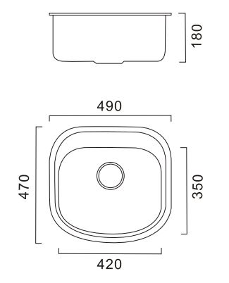 HBD4749 Кухонная мойка , сталь микродекор Haiba  - Вид №2
