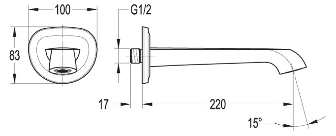 Излив для ванны CEZARES LIBERTY-F-SC-01 - Вид №1