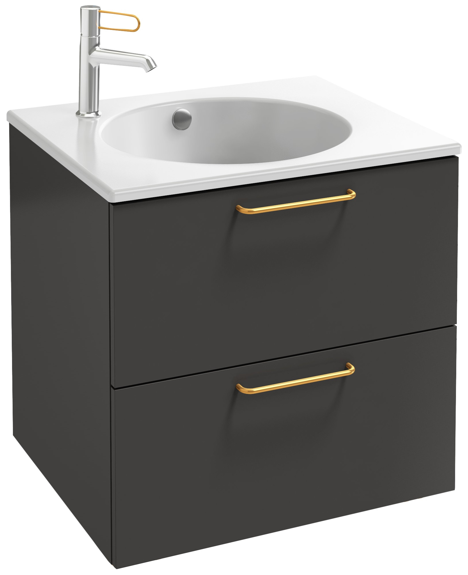 EB2520-R8-NR4 Тумба под столешницу 60 см, 2 ящика, золотая ручка JACOB DELAFON ODÉON RIVE GAUCHE ODEON RIVE GAUCHE