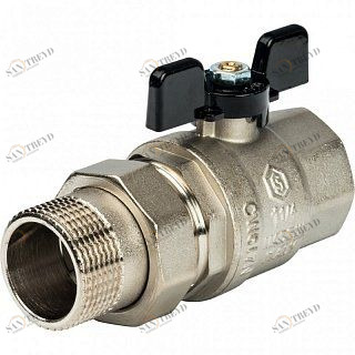 Кран шаровый STOUT ВН 1"1/4 с американкой бабочка SVB0007000032