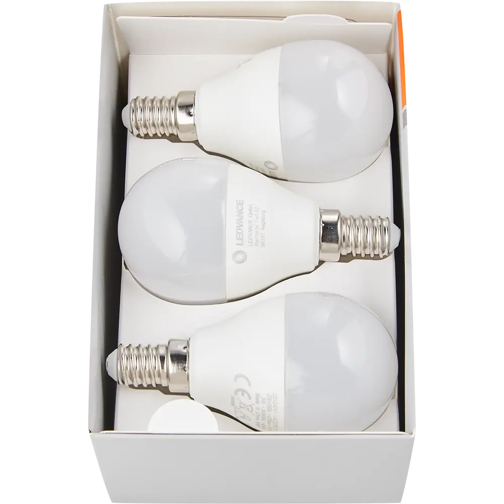 Набор умных ламп светодиодных Wi-Fi Osram Smart Plus E14 220-240В 5Вт шар малый матовая 470 лм изменение оттенков белого 3 шт LEDVANCE STLM-2205054 - Вид №4
