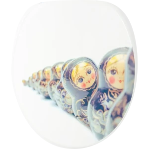 Сиденье для унитаза Матрешка дюропласт, микролифт