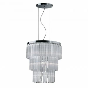 Подвесная люстра Ideal Lux Elegant SP12 IDEAL LUX ДИЗАЙНЕРСКИЕ, ELEGANT 057339 Хром