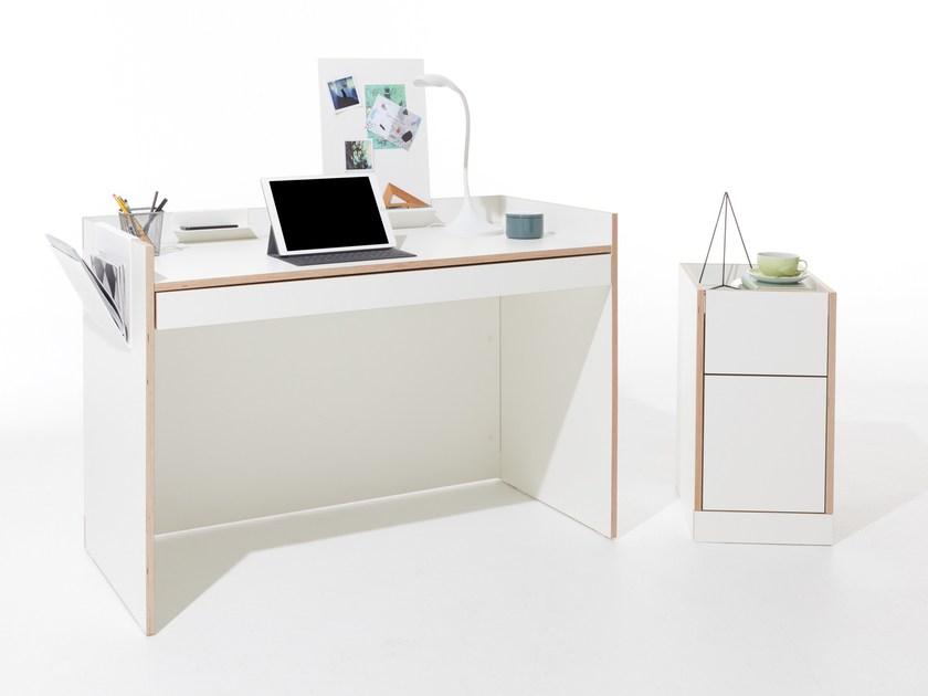 Müller Small Living Прямоугольный письменный стол из фанеры с ящиками Flai Fla100-w - Вид №4