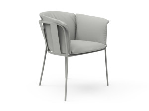 Тканевый мягкий садовый стул с подлокотниками