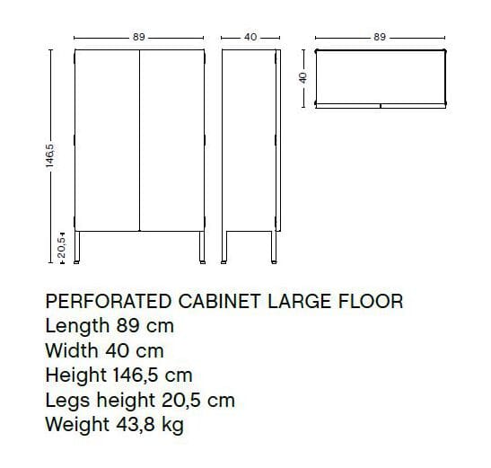 Стальной шкаф с порошковым покрытием с распашными дверцами Hay перфорированный шкаф ARCH-00140639 - Вид №46