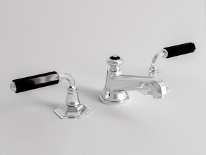 Смеситель для раковины с 3 отверстиями для пола с автоматическим сливом