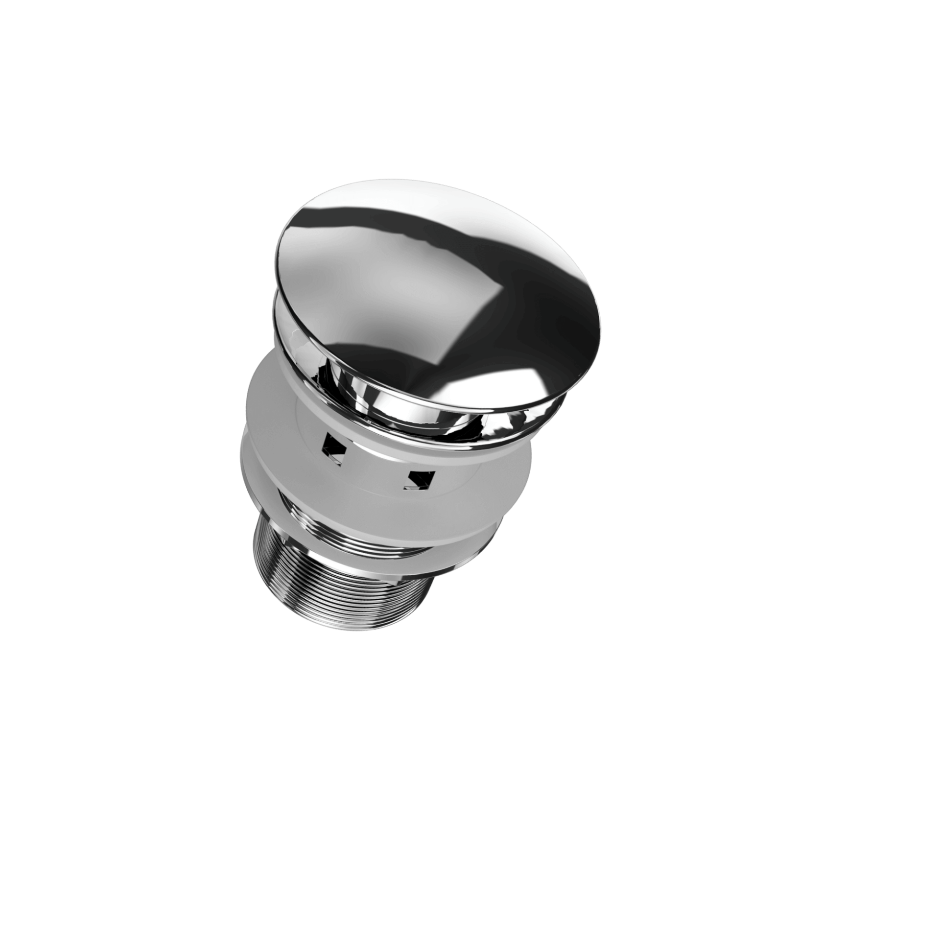 A856-B Слив для раковины «клик-клак» из нержавеющей стали без прорезей, с переливом Duten 