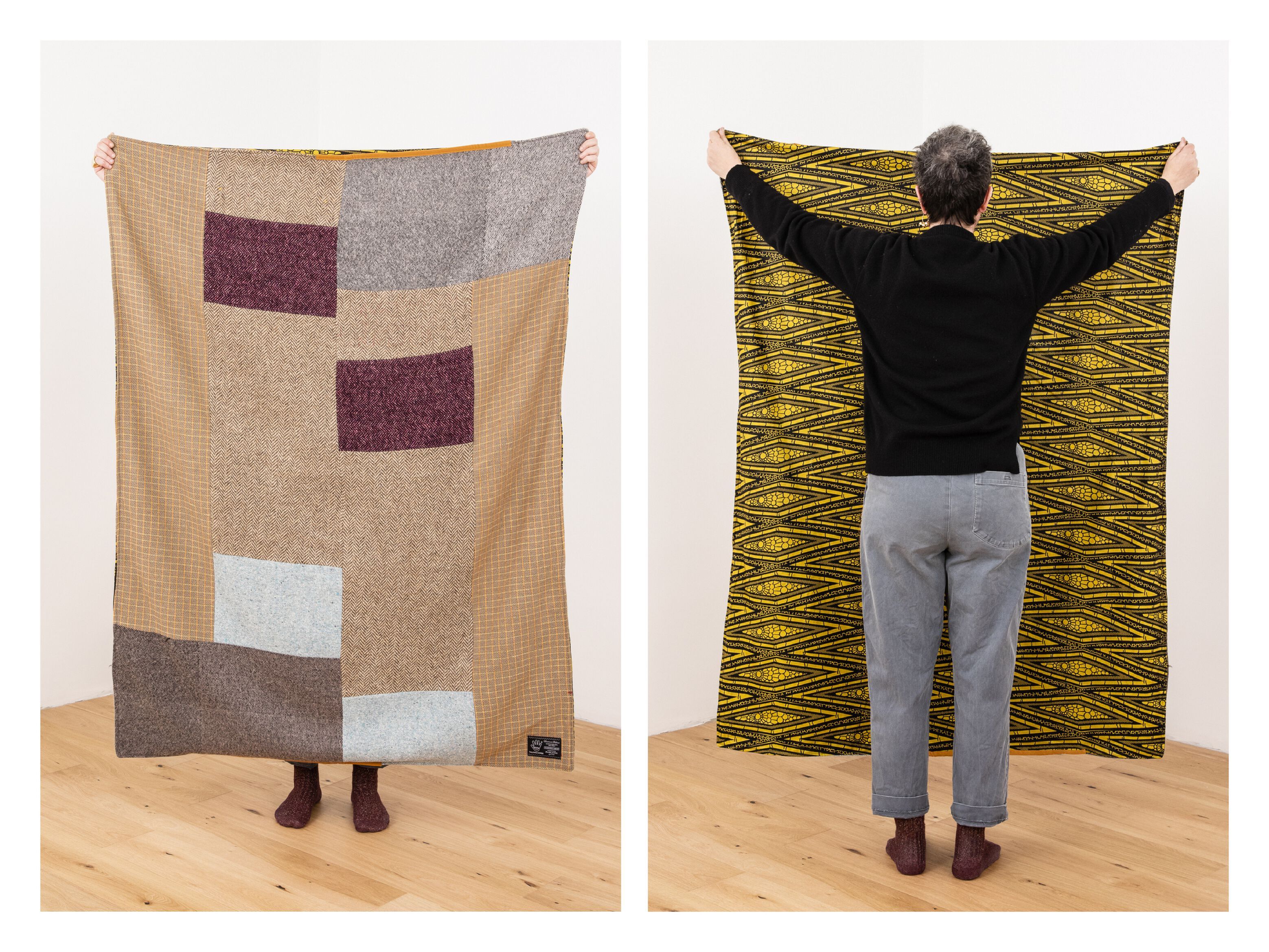 Двусторонний плед из шерсти и хлопка isOnAir 50 повторов ARCH-00087261 - Вид №1