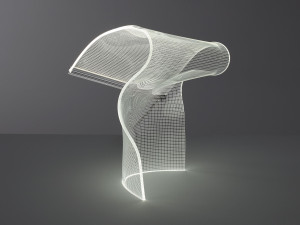 Акриловая светодиодная настольная лампа ручной работы с диммером