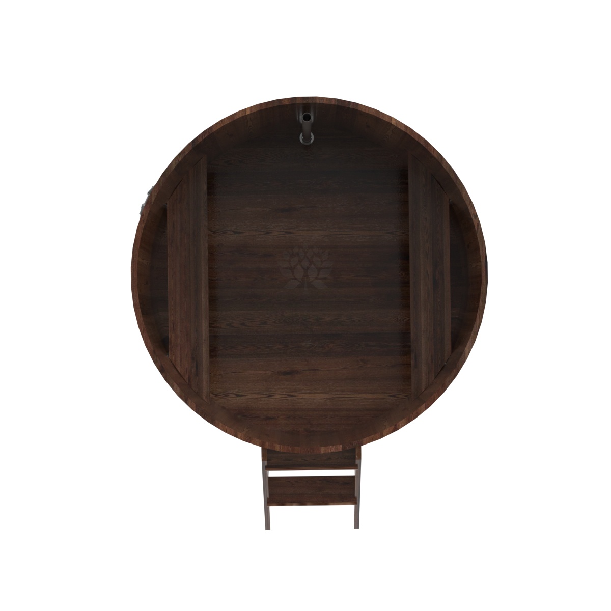 1206 Купель круглая из лиственницы d=1,50х1,1 морёная премиум Alyarus  - Вид №4