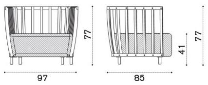 Ethimo Садовое кресло из тика с подлокотниками Swing Swpo05 - Вид №11