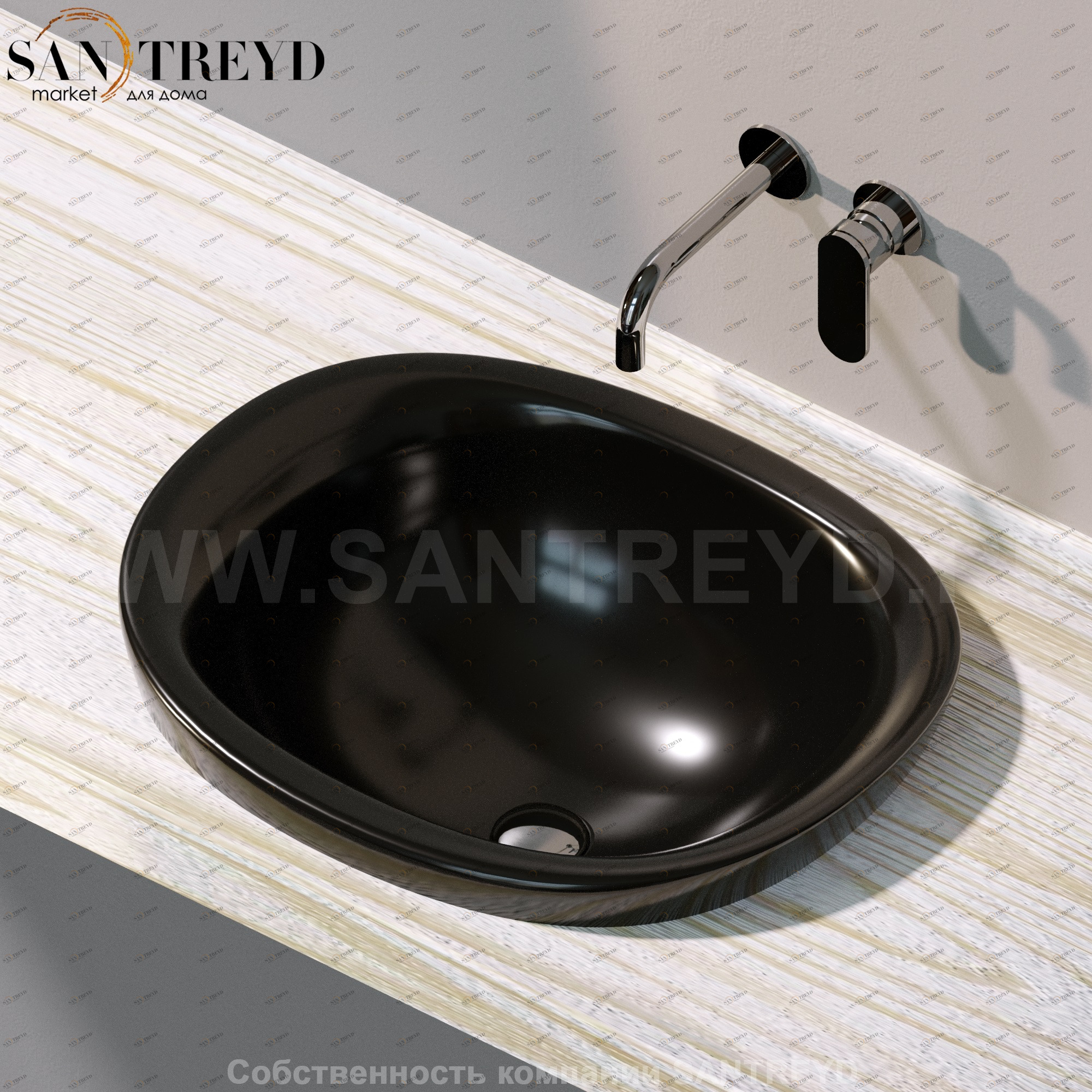 IO42609017 Накладная раковина под столешницу  овальная Ceramica Flaminia IO e SI