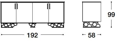 VOLPI Комод деревянный с распашными дверцами Luigi volpi Lv-13003 - Вид №1