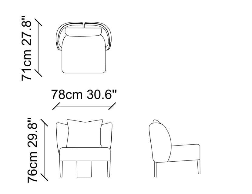 Тканевое кресло NDESIGN Ezora ARCH-00049599 - Вид №5
