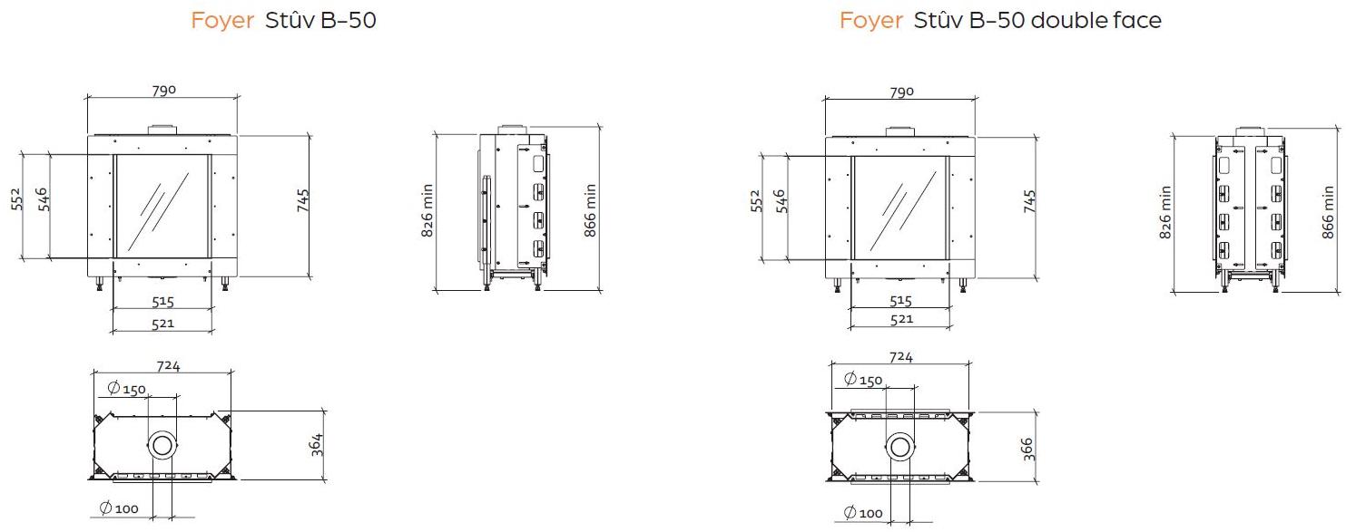 Stûv Настенный газовый камин с панорамным остеклением Tulp sun-id-1381014 - Вид №1
