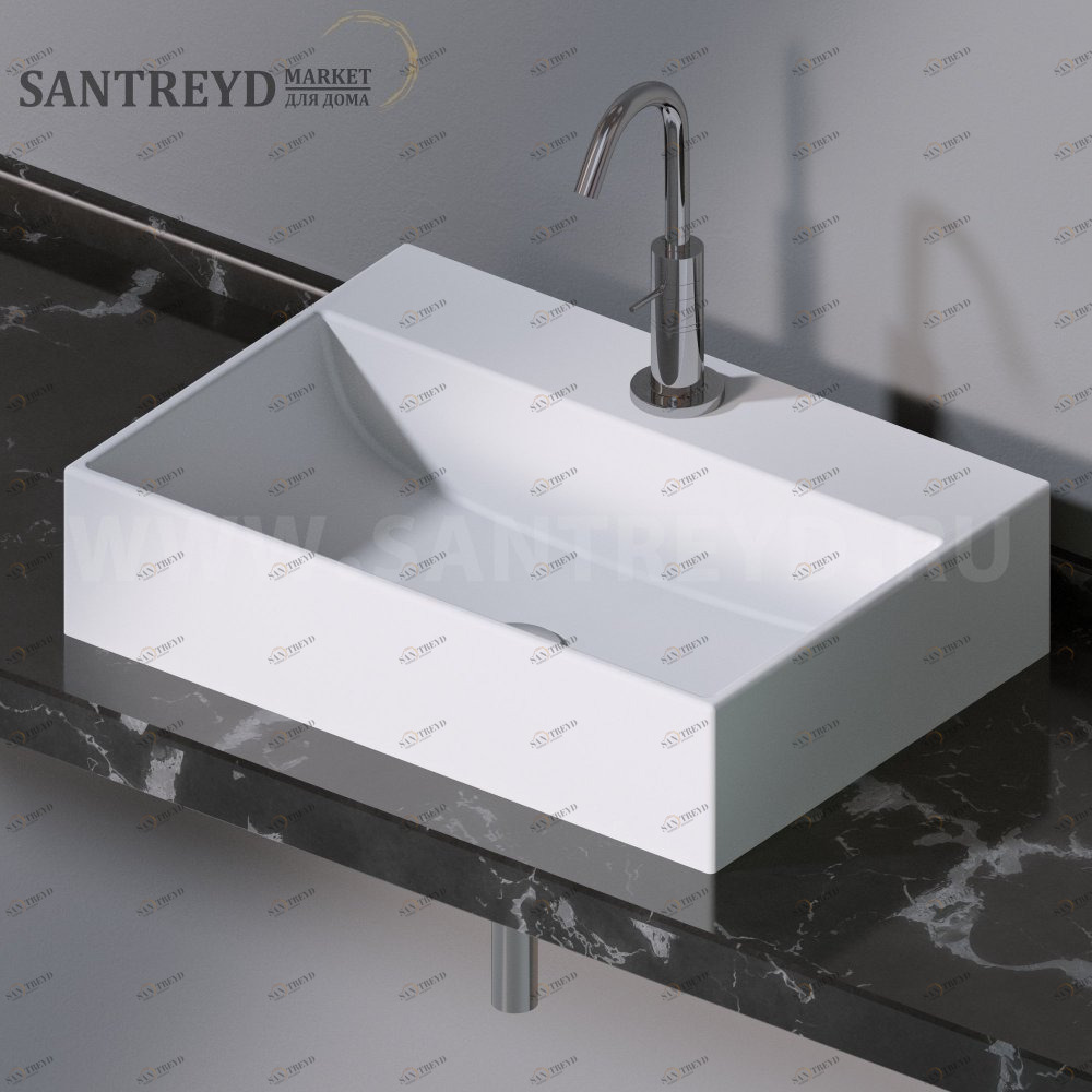 L240101 Накладная раковина на столешницу  прямоугольная A. e T. Italia THIN AeT ITALIA