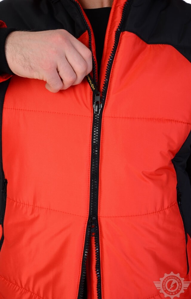 69384 Куртка "Тайгер" зимняя красно-черная  Зимняя спецодежда  размер 60-62/170-176  - Вид №10