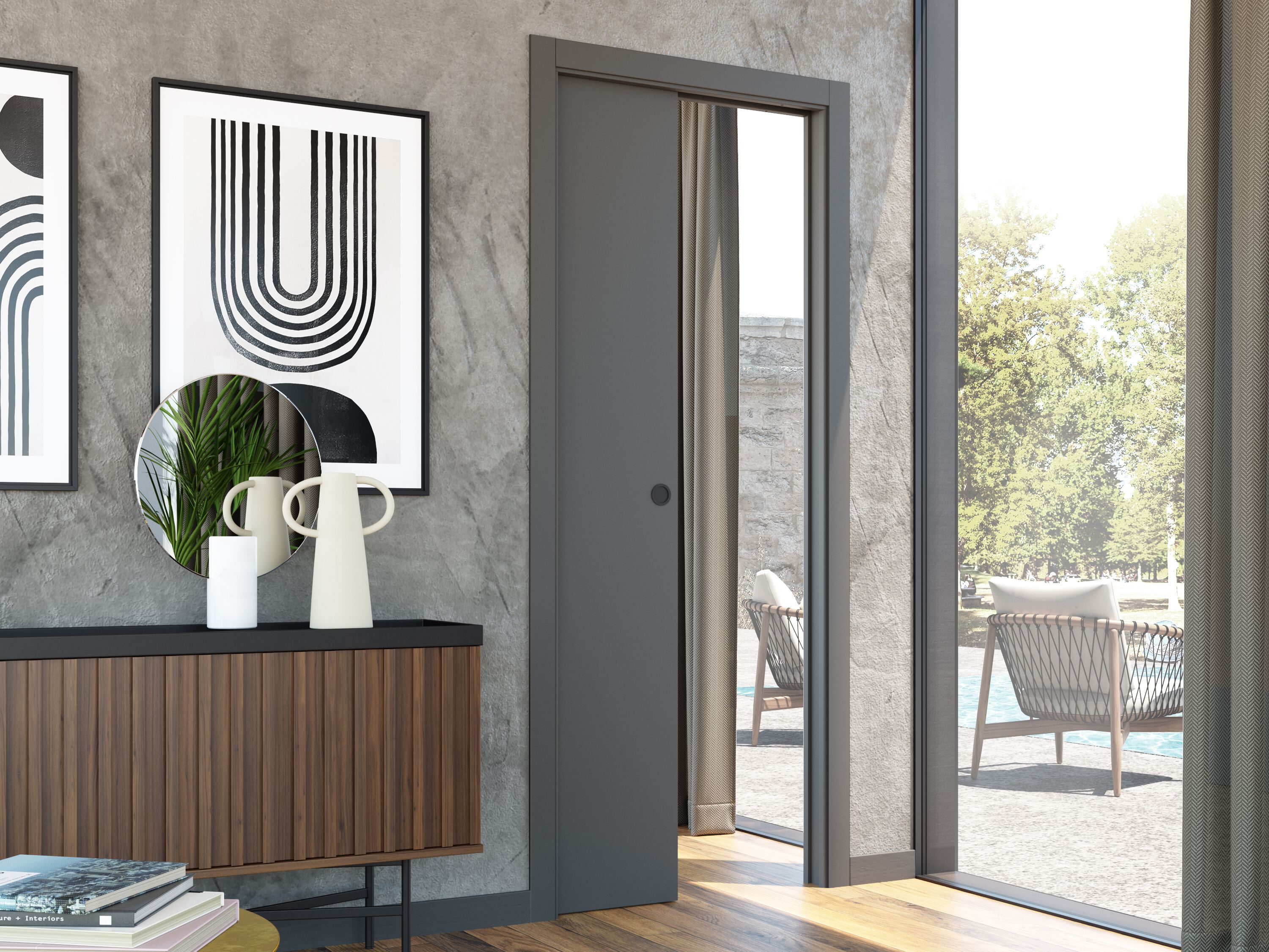 Подрамник для одностворчатой раздвижной двери PROTEK® Classic ARCH-00110205