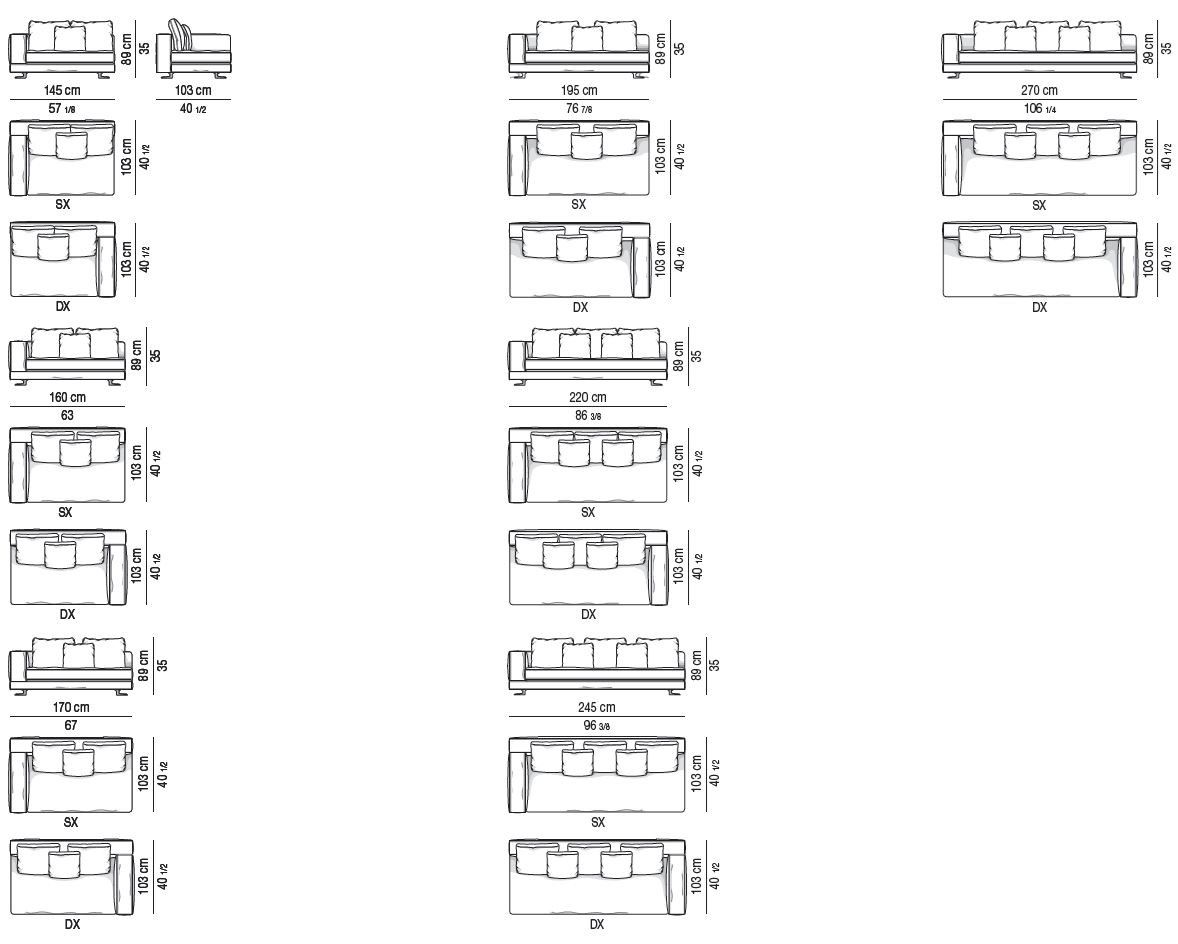 Ткань диван Minotti WHITE ARCH-00116367 - Вид №19