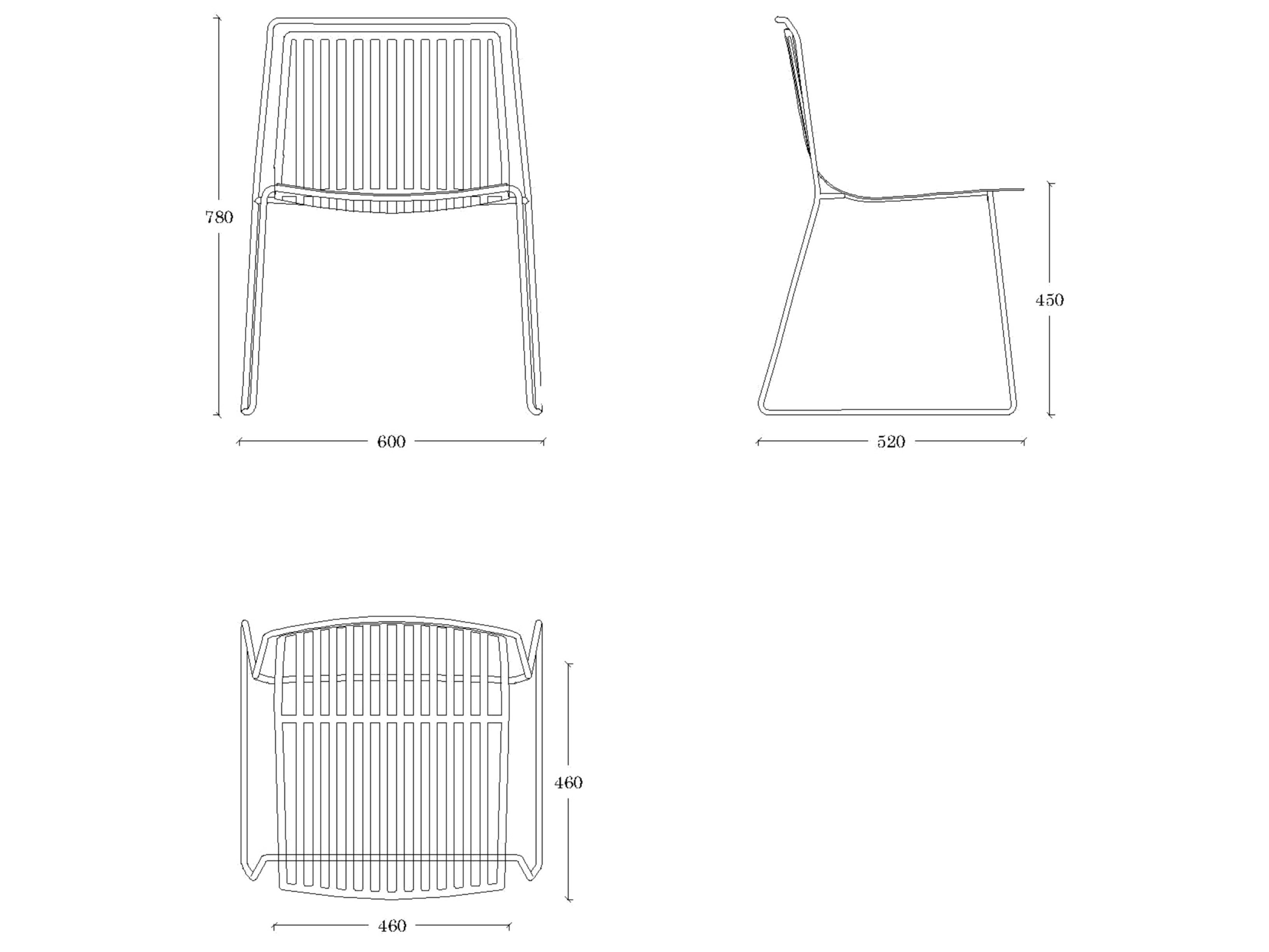 Стальной салазок штабелируемый садовый стул ONDARRETA Alo ARCH-00073956 - Вид №11