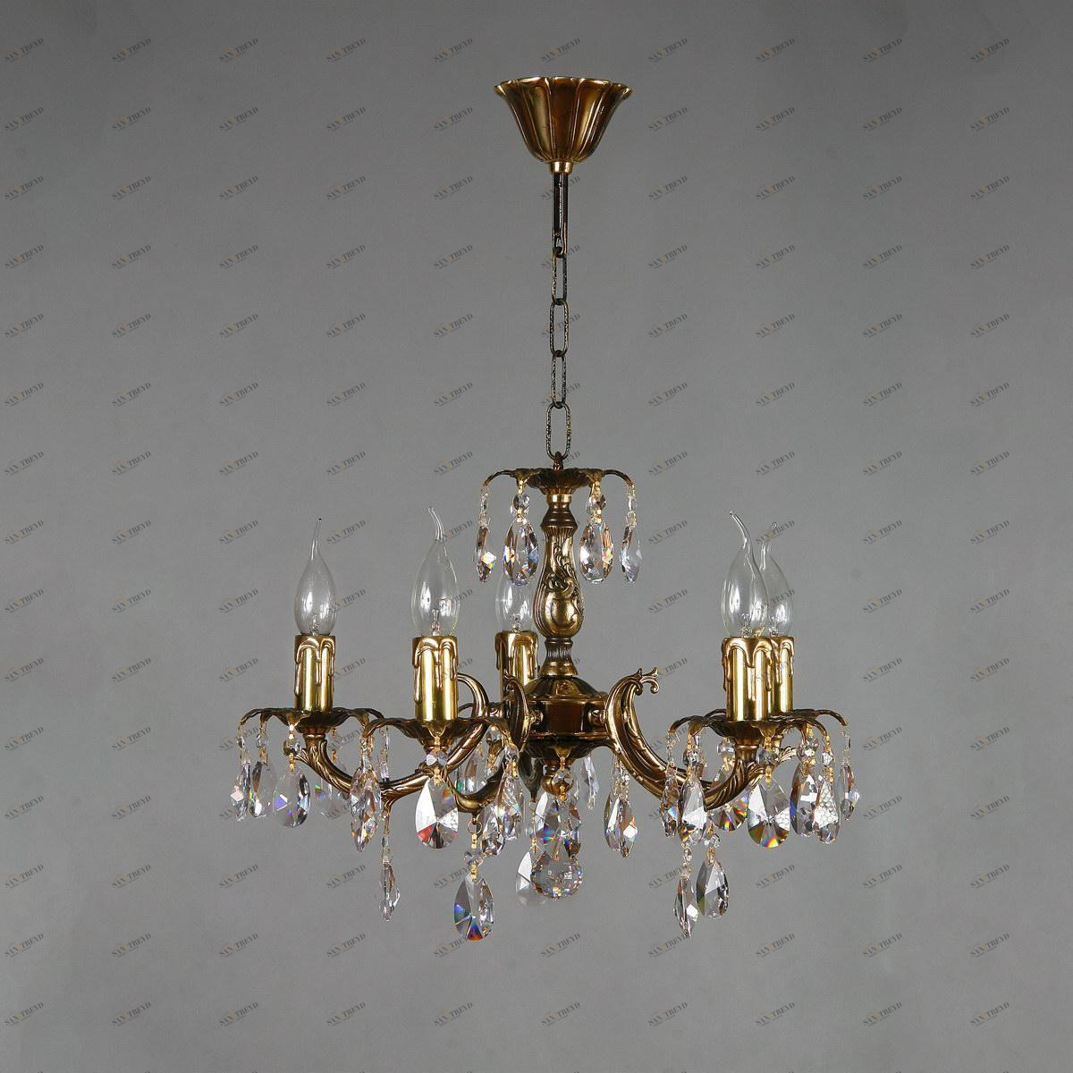 Подвесная люстра Ambiente Benisa 2226/5 PB Tear Drop AMBIENTE ДИЗАЙНЕРСКИЕ, BENISA 181515 Бронза 