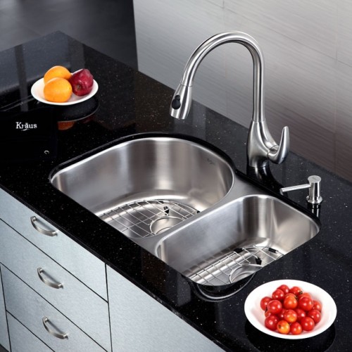KBU21 Мойка кухонная прямоугольная Krausru  - Вид №6