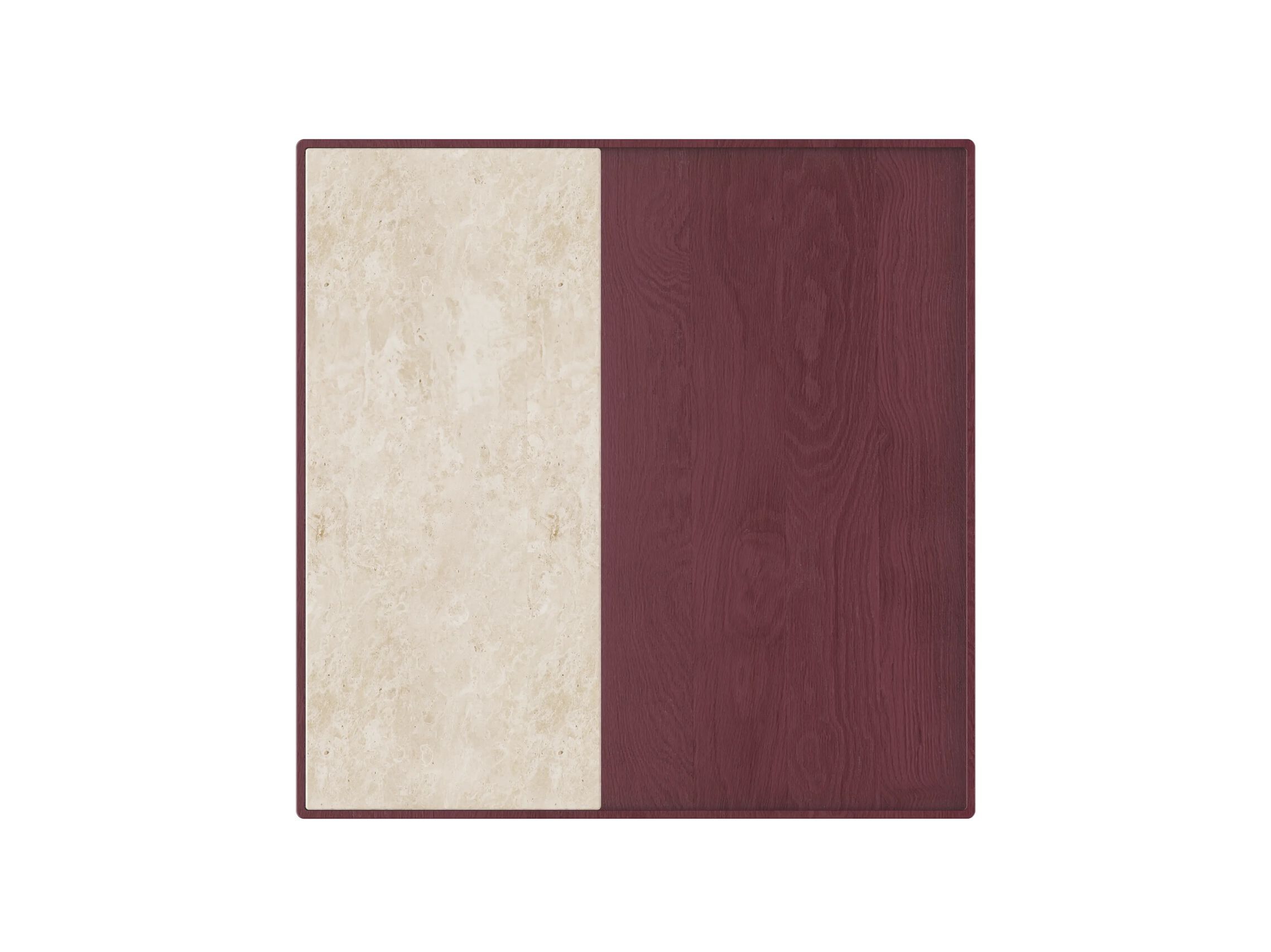 Квадратный журнальный столик из дерева и травертина Noah Living Piet ARCH-00082142 - Вид №1