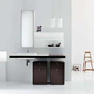 Комбинация ванной комнаты PV32 в отделке  Volé J01 Milltek / 82 Wengé MILLDUE PIVOT