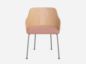 Стул из ясеня с металлическими ножками