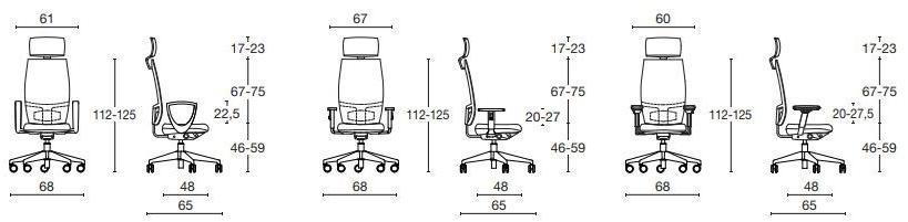 Diemme Офисный стул из 5-спицевой сетки с подголовником Lead sun-id-1470055 - Вид №6