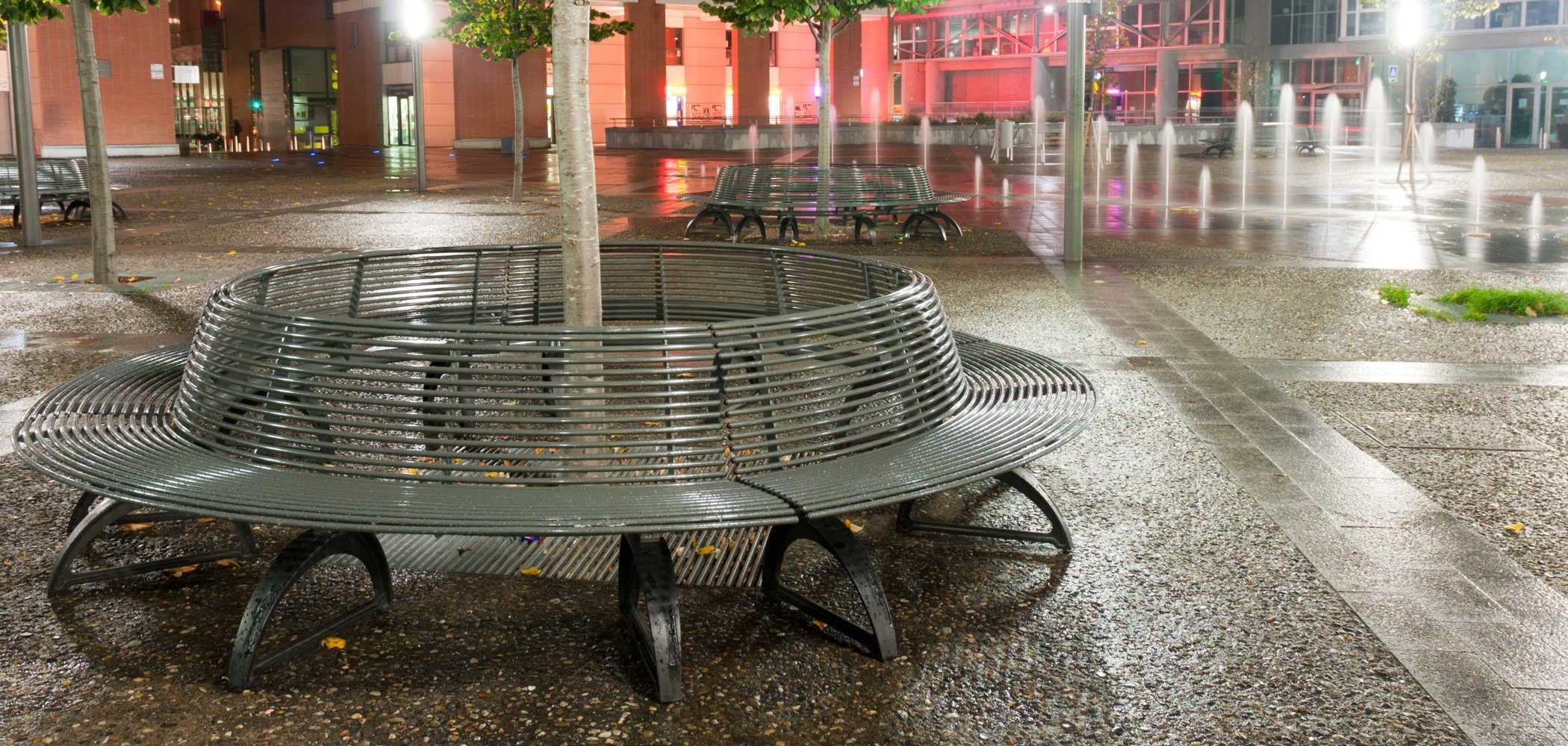 Стальная изогнутая секционная скамья Metalco Libre ARCH-00124854 - Вид №1