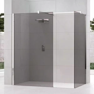 Novellini. Душевой уголок 140x90 см H+H FUMÉ с хромированным профилем KUADRA