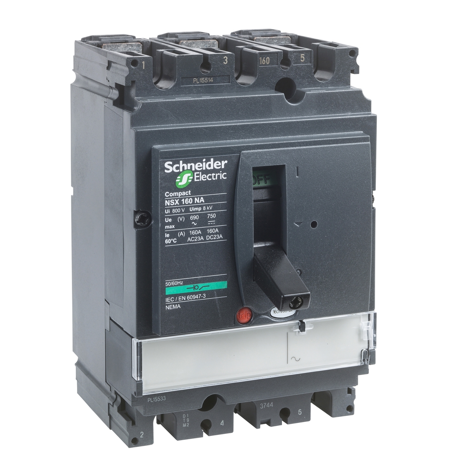 LV430629 Выключатель-разъединитель NSX 160, 3P, 160А Schneider Electric Compact