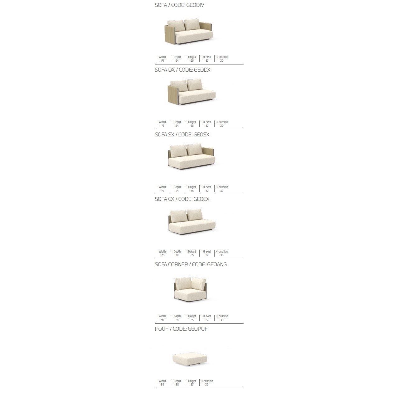 Ткань сад диван с полуостровом Talenti Джордж ARCH-00007070 - Вид №4