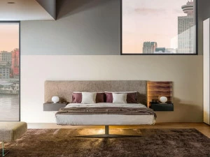 Lago Двуспальная кровать со встроенным изголовьем