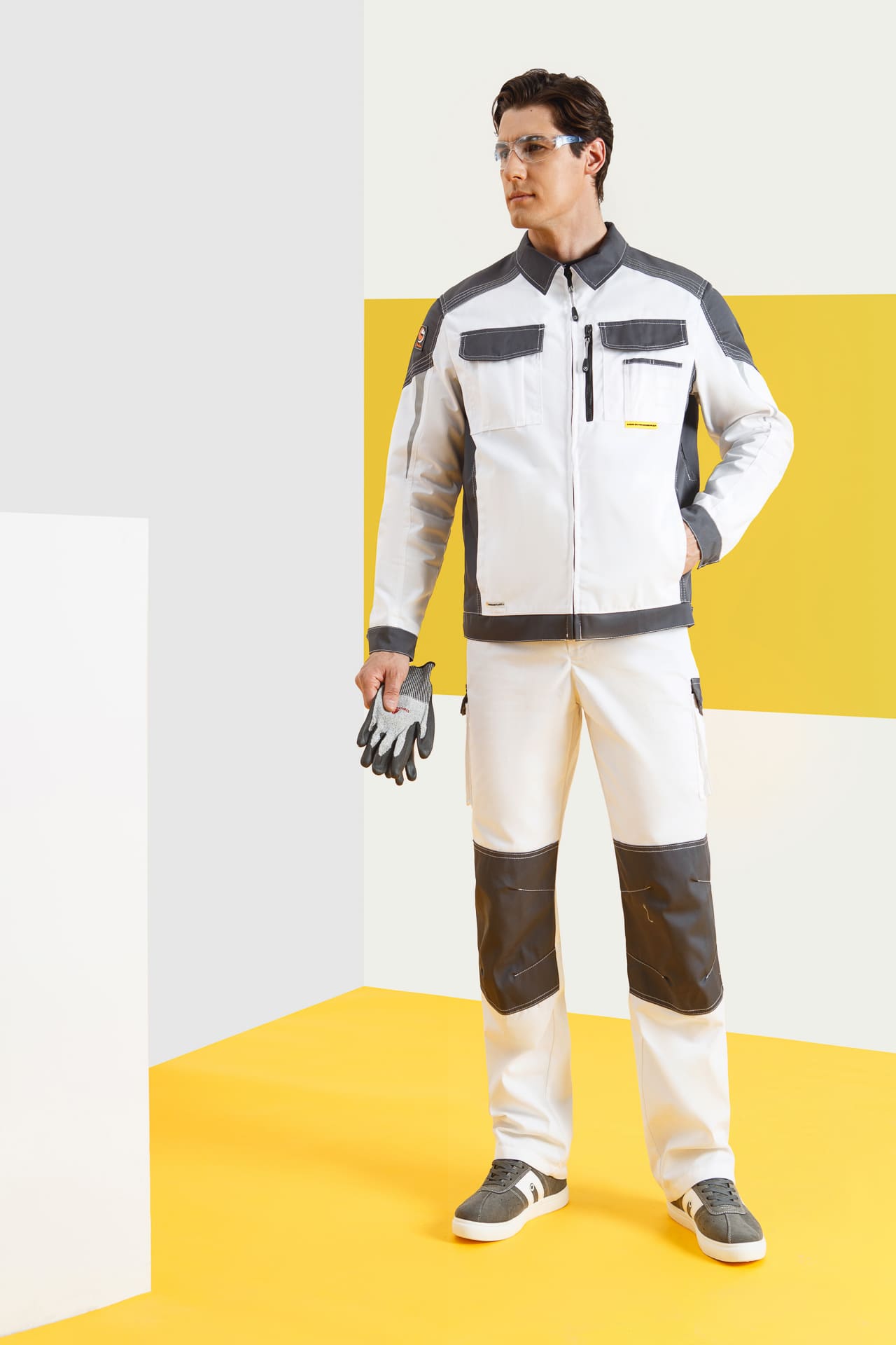 4974831 Костюм  NEW белый графит STATUS  Летняя спецодежда  размер 60-62/170-176  - Вид №6