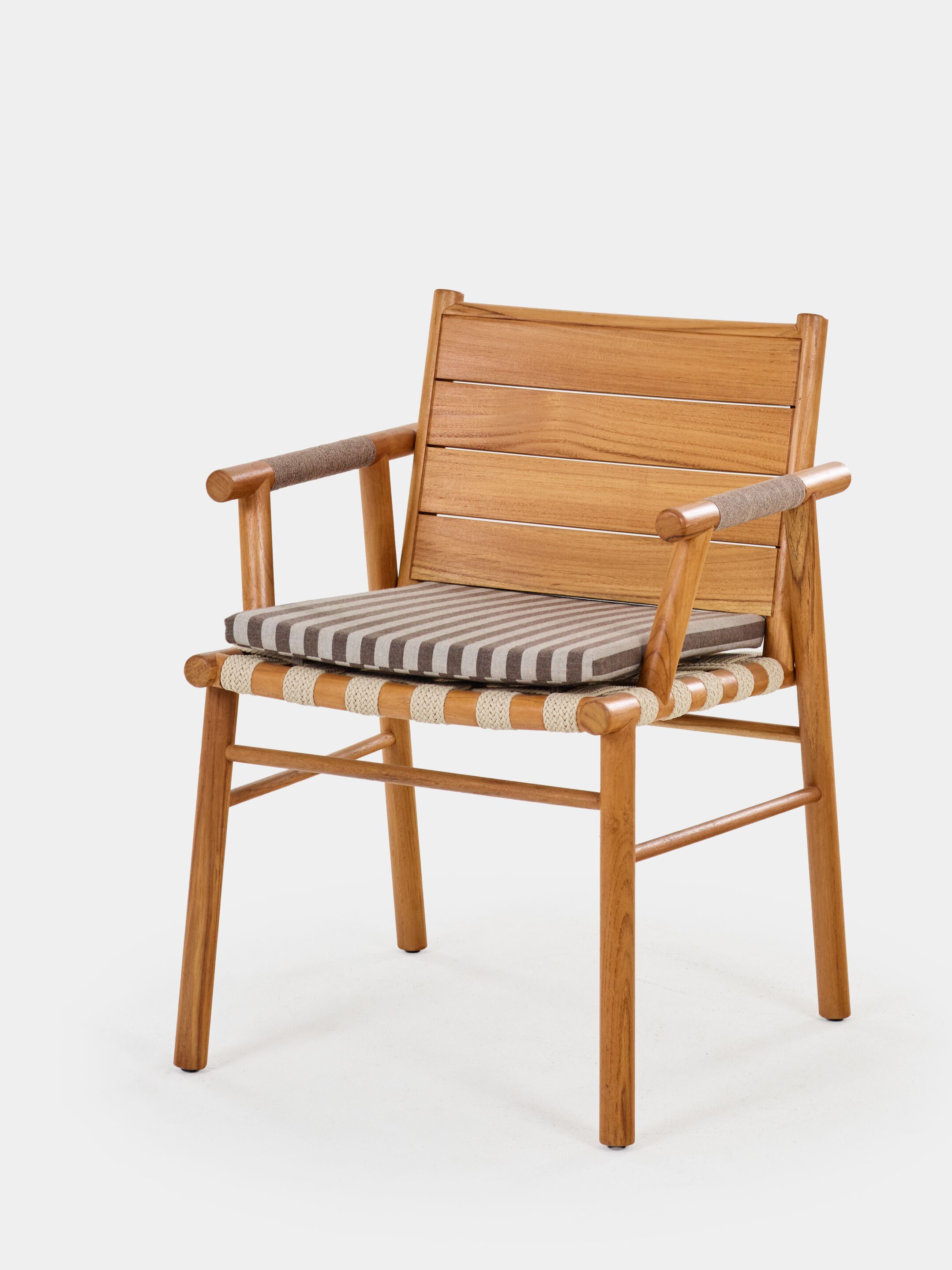 Стул для сада из тикового дерева с подлокотниками YAAZ Uz ARCH-00131019 - Вид №2