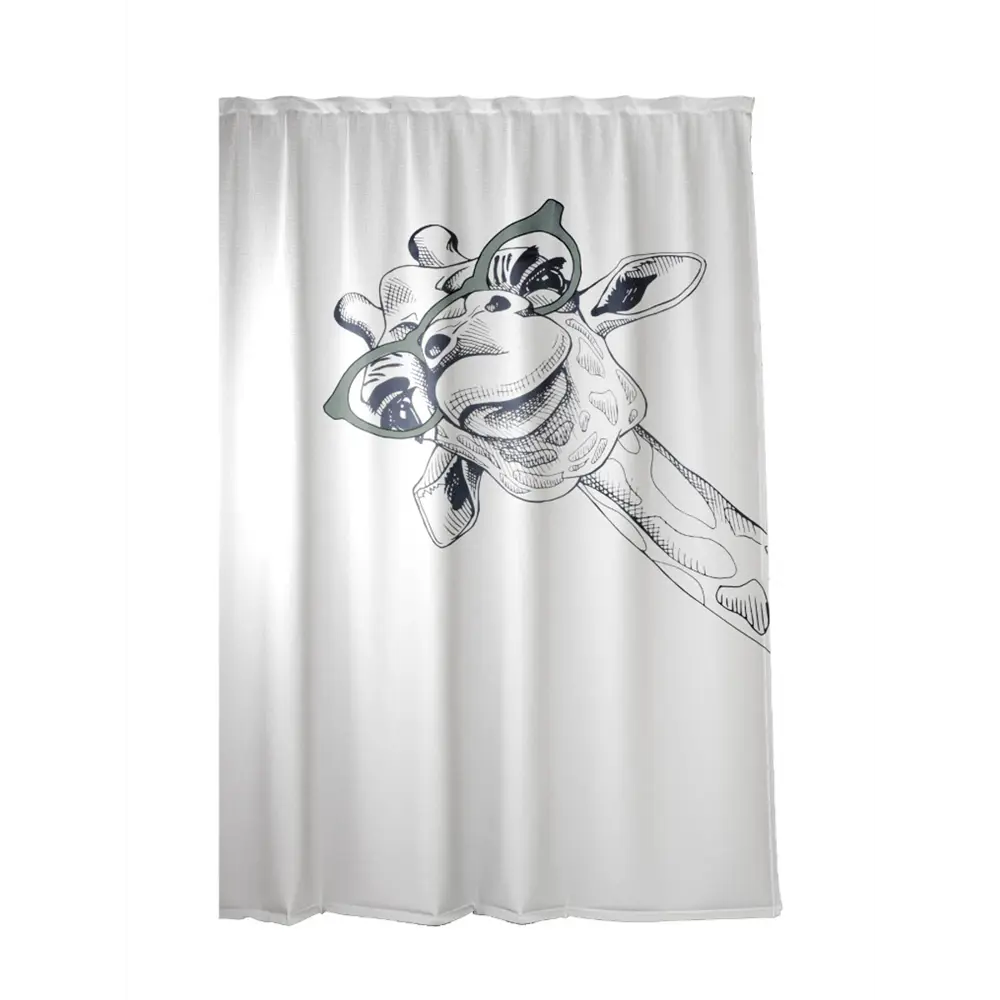 ZENFORT Happy Giraffe — Стильная штора для ванной с геометрическим узором 89370067 STLM-0980544