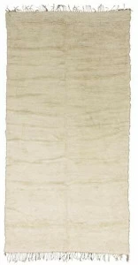 AFOLKI Прямоугольный однотонный ковер с длинным ворсом из шерсти Beni ourain Taa667be